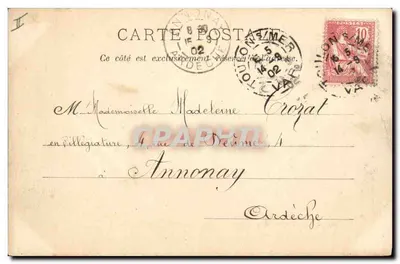 Torre de ré do "Pothuau" — Marinha Francesa — editor A. Courrier, Toulon, n°405 — Verso