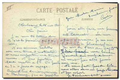 Cherbourg - Cuirassé "Patrie" podczas sztormu — Kolekcja F. C., Cherbourg — Rewers