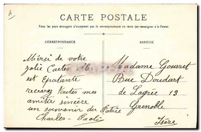 Marinha Militar Francesa — PATRIE, Couraçado — Edit. Figard — Verso
