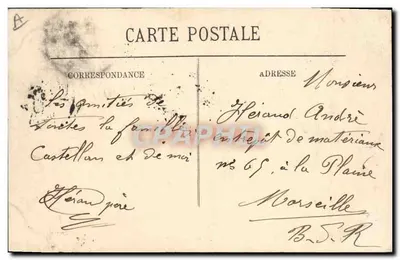 Marine de Guerre — « République », Cuirassé de 1er Rang — LL. — Éditeur LL. n°72 — Verso