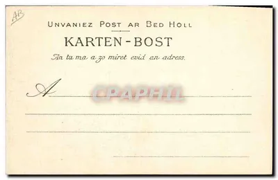 Młoda dziewczyna z Pleurtuit — Studia nad fryzurami Bretanii — kolekcja Villand, Quimper — Rewers