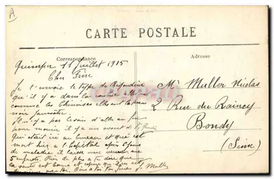 Tipo de Bigoudène da Côte Sauvage de Paimarch - Coleção Viltard, Quimper — Verso