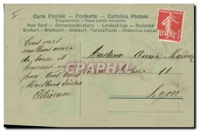 Mistral — Boa Ano — Carta postal universal — Verso