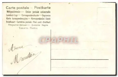 Karta życzeń z ptakami i kwiatami — Dobre i szczęśliwe święta — wydawca nie widoczny — Rewers