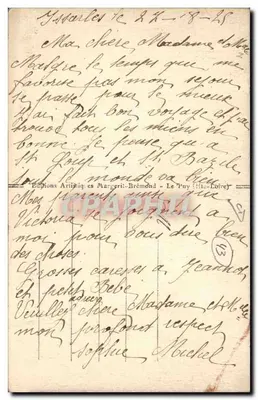 A Copa da Tricô ao ar livre — (Le Leveur) — Edições Artísticas Margerit-Brémont - Le Puy (Loire) — Verso