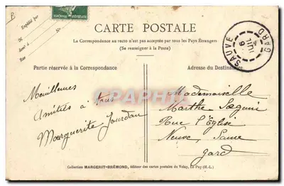 Dentellière — Auvérignate — Editor M. B. Poulard, n° 929 — Verso