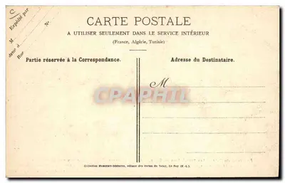 Dintorni del Puy — Le Dentellières del Velay, tipo dei gruppi di operaie che si incontrano in tutti i villaggi della Alta Loira ; esemplari delle cinque principali acconciature del paese, antiche e moderne — Cliché M. B. — Riproduzione vietata — Verso