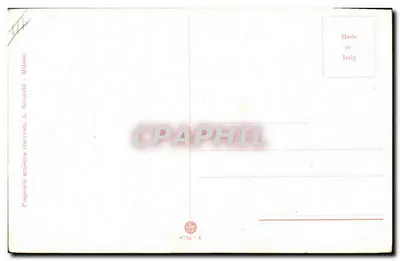 Pocałunek — szczegół z obrazu — A. Serocchi, nr 734-1 — Rewers