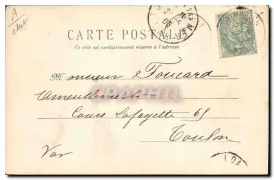 Marie Louis Alphonse Prat de Lamartine — Parijs — Kamer van de Afgevaardigden — G. Benoit, 35, Marseille — Achterkant
