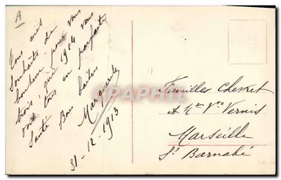 Mulher em pele de animal — Bonne e Heureuse Année 1914 — Imago, n° 60794/4 — Verso