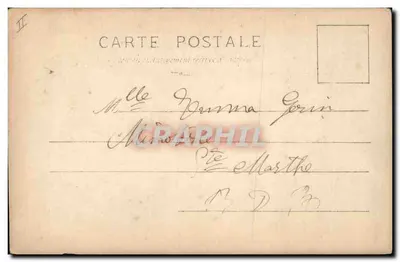 Três jovens mulheres em um ovo — Ano 1903 — H. Manuel, série 150/B — Verso