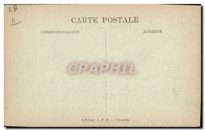 Frans oorlogsschip — Republiek — Ligue Maritime Française, Rue de la Boétie, Paris — Achterkant