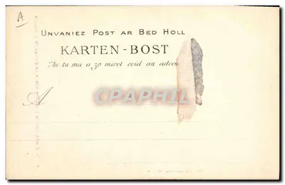 Jovem da Faouët — Estudo de chapéus da Bretanha — Coleção VILLARD, Quimper, n°1246 — Verso