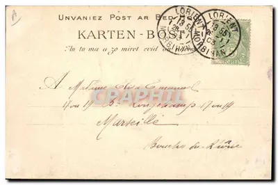 Żona z Pont-Aven — Galérian YELL.MD, Quimper, n°1156 — Rewers