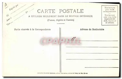 Dentelle van het Puy — Collectie van de Syndicale Kamer — uitgever Mangin-Brexond, n° 652 — Achterkant