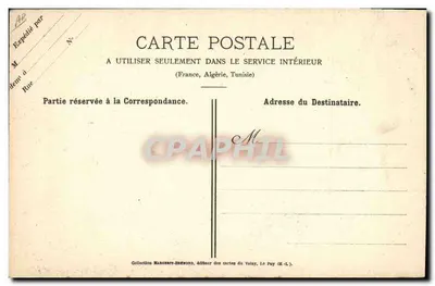 Dentelado do Puy — Coleção da Câmara Sindical — Torre Pannessac, Praça do Breuil — Verso