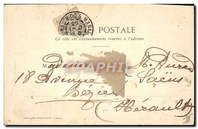 Les Dentelles — Motyw Wenecji — wydawca H. Belyset & Cie, Nancy — Rewers