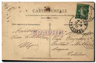 La Dentellière van Craponne — Cliché M. B., Rep. int. — n° 306 — Achterkant