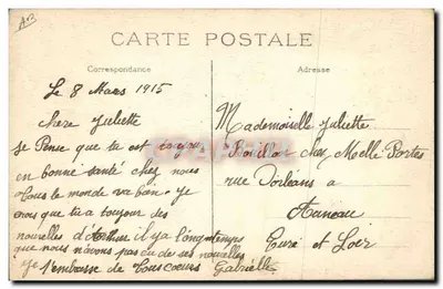 Escuela de bordado de Point d'Alençon — vista del castillo y del paisaje — editor no visible — Reverso
