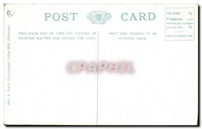 Retrato de um homem — editor Alex. A. Inglis, Calton Hill, Edimburgo — Verso