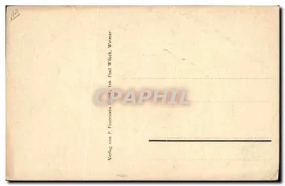 Silhouette de Goethe — profil — éditeur Paul Wilsch, Weimar — Verso