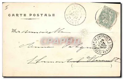 Kop van een paard — tekening met potlood — uitgever F. 155 — Achterkant