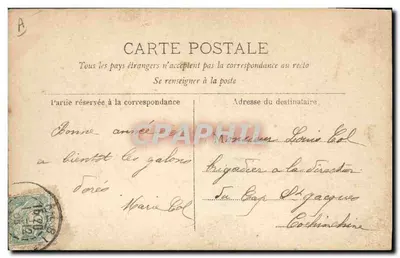 Bom Ano 1906 — Carta postal de boas-vindas com três mulheres nos números — editor não identificado, n° 1378 — Verso