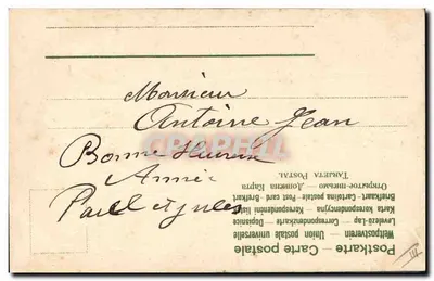 Calendário do ano de 1905 — Boa Ano — editor não visível — Verso