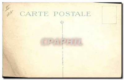 Bilhete postal antigo Corrida de touros — Corrida de touros — O touro arranca o picador e seu cavalo — Verso