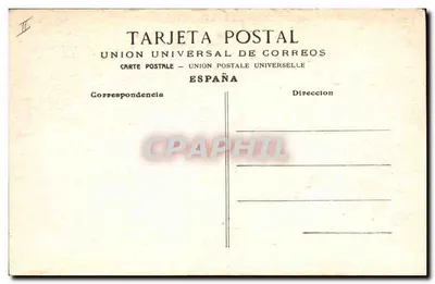 Corrida de touros — Suerte de banderillas — Union Postal Universelle, Espanha — Verso