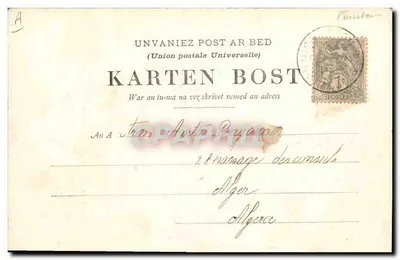 Młoda kobieta z Châteaulin — kolekcja A. Waro, St-Briac, Morbihan — nr 1013 — Rewers