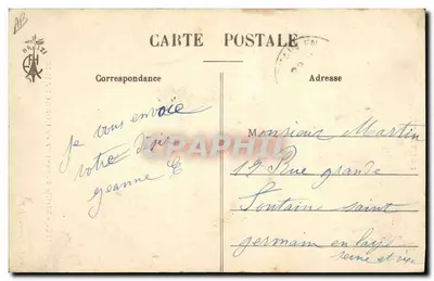 Oude Boerenvrouw van Cornouailles — Bretagne — Col. E. Hamonic, St-B. — Achterkant