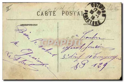 Trois jeunes filles — portrait studio — Collection Villiard, Quimper, n° 1065 — Verso