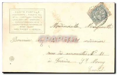 Arranjo de flores azuis — Eu canto e celebro amores! — n° 179 R — Verso