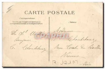 A Auvergne pitoresca — Na soleira da casa, um momento de conversa — E.D. n° 4629 — Verso