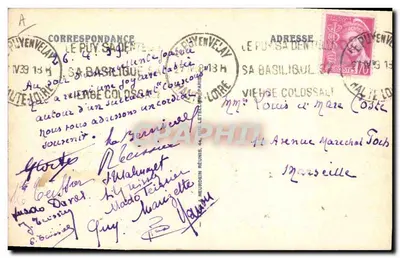 Une Dentellière — Le Velay Pittoresque — LL — Verso