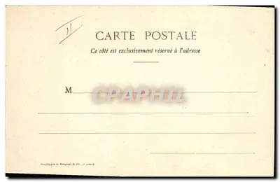 Valencienne — danseuse dans un cadre de dentelle — Les Dentelles, éditée par Phototypie A. Burgorul & Cie, Nancy — Rückseite