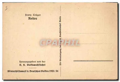 Twee ridderen — uitgave van de Winterhilfswerk d. Deutschen Volkes 1933/34 — Franz Krüger, Berlijn — Achterkant