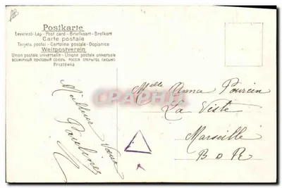 Aankondiging van het jaar 1907 — eik en ijs — uitgever niet zichtbaar — Achterkant