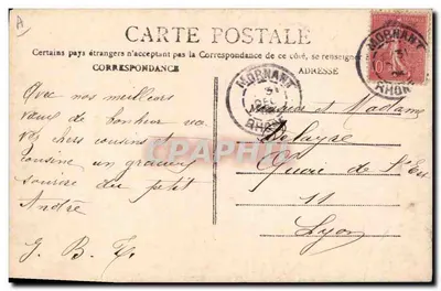 Jeune femme et vieille femme — scène symbolique avec année 1907 — éditeur ANPARIS, n° 483 — Verso