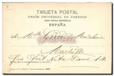 Le Paseo w Marseillan — Wydawca Purger & Co. n° 3230 — Rewers
