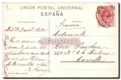 Upadek Picadora — scena towarzyska — P. & Co., Mchn. Serie 56 — Rewers
