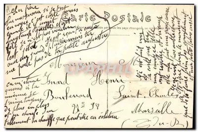« Suffren », Couraçado de Esquadra — Marinha Francesa — Fototipia Couturier, n° 271 — Verso