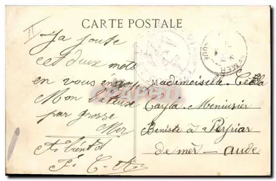 Cruiser Suffren — Em alto mar — H. Grimaud & Cie, rua Maranne, Lyon — Verso