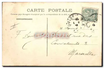 Toulon — Il Suffren — Edizione Galeries Modernes, Toulon — Verso