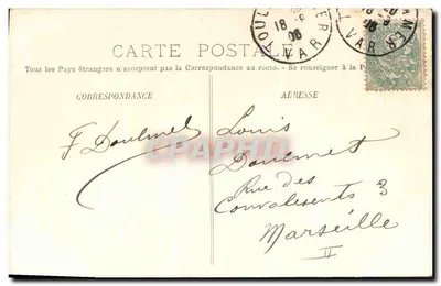 O Suffren — navio com o pavilhão do Almirante Gourdon — A. Bougault n°428 — Verso