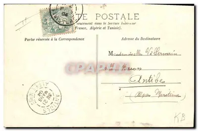 Cuirassé Suffren — Cuirassé eskadry z wieżami noszący flagę wiceadmirała Gourdon — A. Bougault, nr 427 — Rewers