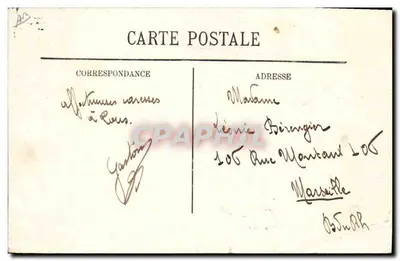 Le Cuirassé Américain "South-Carolina" en rade de Cherbourg — éditeur imprimeur non visible, n° de série non lisible — Verso