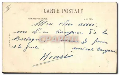 Joven muchacha de Douarnenez en traje — Costumbres y tipos bretones — Serie 95 — Reverso