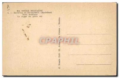 Casamento bretonês — O jantar ao ar livre — J. Nozais, editor — Verso
